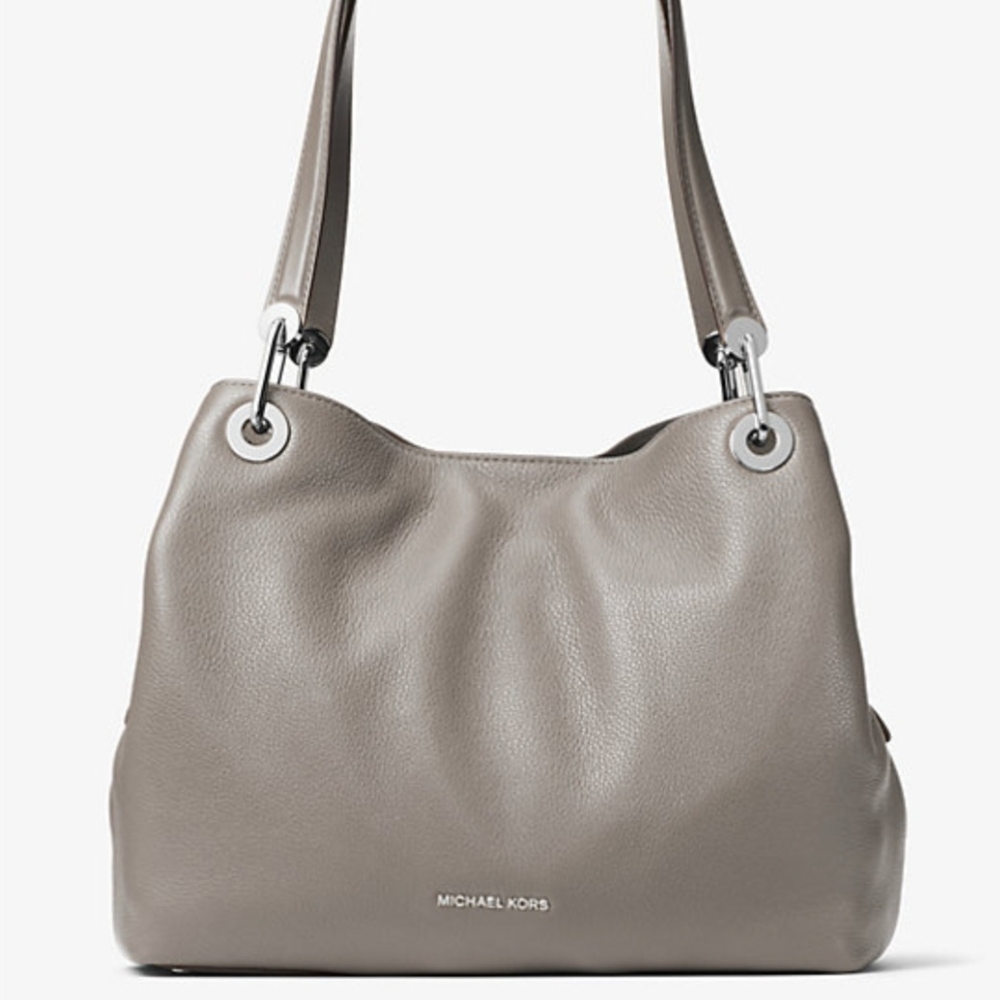 Michael Kors Gray Leather Shoulder Bag